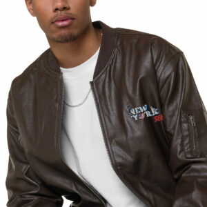 Leather Bomber Jacket NY