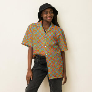 Unisex button shirt rainbow Heart