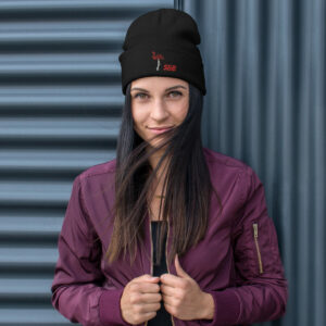 Embroidered Beanie Flamingo